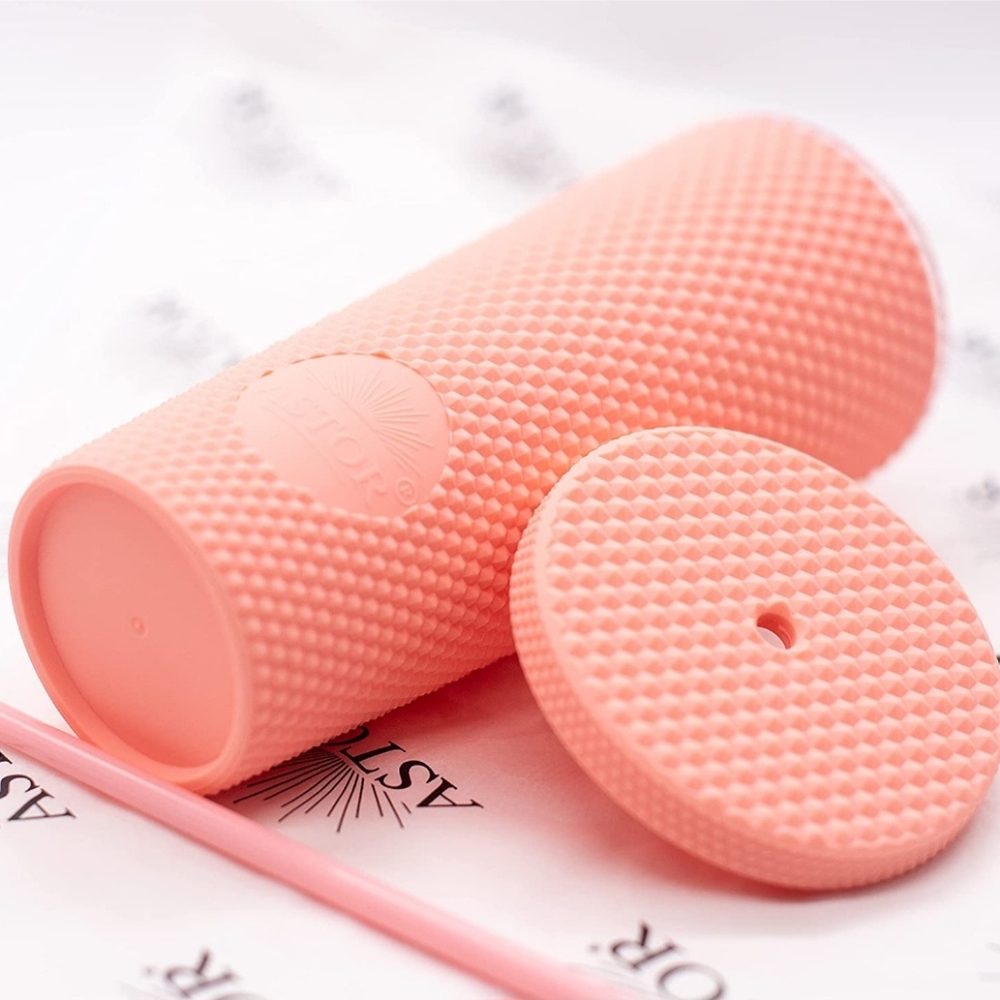 24 Oz Studded Tumbler - pink